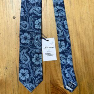 Blue Floral Paisley Pattern Tie NWT
